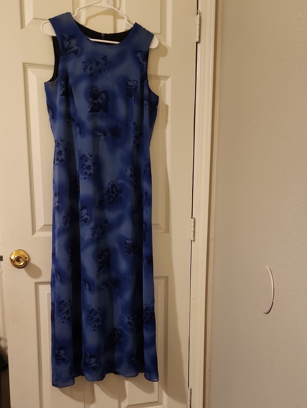VTG Pursuits, ltd. Blue 100% Silk Summer Beach Vacation Dress Sz 10